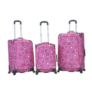 Rockland Fusion 3 Piece Monte Carlo Spinner Luggage Set