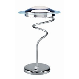 Lite Source Baby Magnify Lite Gooseneck Desk Lamp in Silver