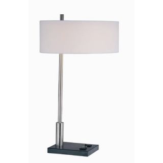 Lite Source Table Lamp in Polished Steel/Black   LS 21396