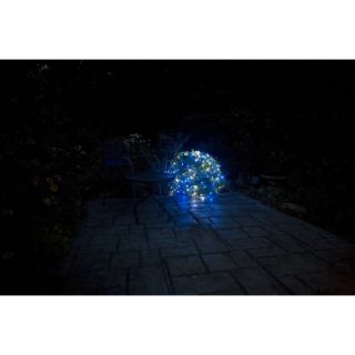 Mr. Light 200 LED Solar Net Lights with Green Wire in Blue and White