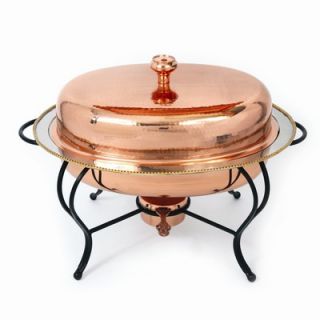 Star Home Copper 6 Qt Oval Plated Chafing Dish