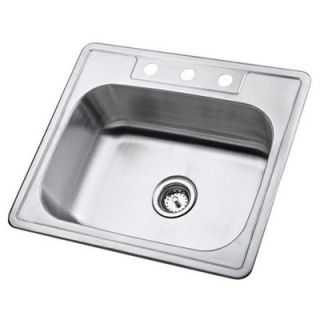 Elements of Design Carefree Single Bowl Kitchen Sink in Brushed Nickel
