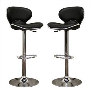 Wholesale Interiors Baxton Studio Orion Faux Leather Barstool in Black