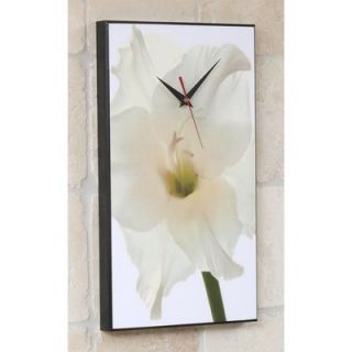 Wilson Studios White Gladiolus Flower Wall Clock   GW 216