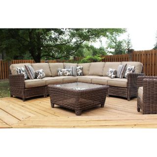 South Sea Rattan Del Ray Sectional Deep Seating Group