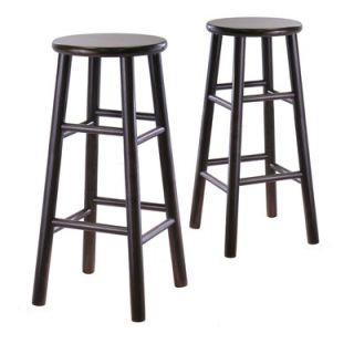 Winsome Bevel Seat 30 Bar Stool in Espresso (Set of 2)