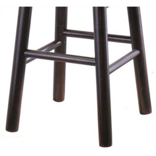 Winsome Bevel Seat 24 Counter Stool in Espresso (Set of 2)