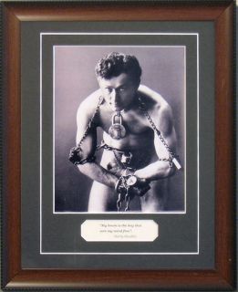 harry houdini magician photo quote matted framed harry houdini 1874