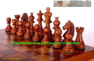 inches Staunton Rosewood and Boxwood Chess Set No Chessboard