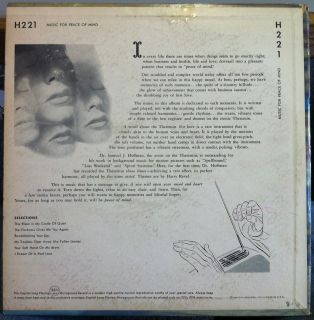 1950 HARRY REVEL & DR SAMUEL HOFFMAN music for peace of mind 10 VG H
