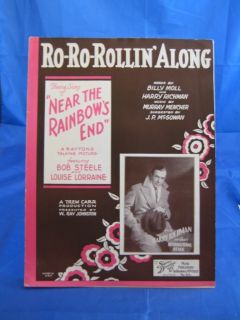 Ro Ro Rollin Along Sheet Music Harry Richman 1930
