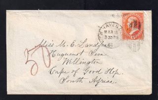 Scott 189 on Cover to South Africa VF