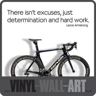  Armstrong There Isn’t Excuses Motivational Quote   Vinyl Wall Art