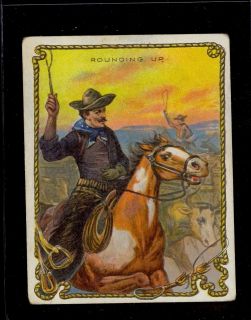 1910 Hassan T53 Cowboy Series ROUNDING UP Very Good to Excellent