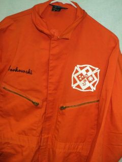  Orange Hazmat Hazardous Materials/Biohazard Chemical Suit Sz 44 44R L
