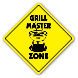 Grill Master Zone Sign Xing Gift Novelty BBQ Grilling Grill BBQ Sauce