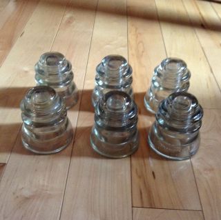 CLEAR ANTIQUE ~ WHITALL TATUM CO. Glass Insulator   NO. 1 Made in U