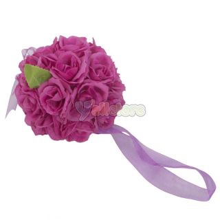 New Silk Kissing Flowers Ball Wedding Decoration Purple