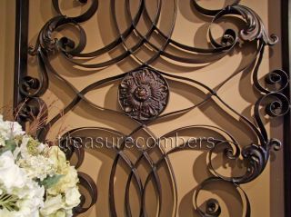 Large Forged Metal Wall Grille Tuscan Grill XL 61 Art Panel