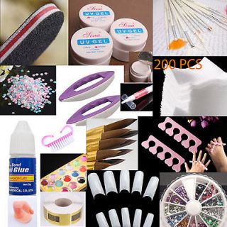  Plus UV Gel Remover Cleaner Tool Set Kit Acrylic Nail Art Tips New