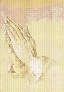 Praying Hands Counted Cross Stitch Pattern 374 Religious Christian