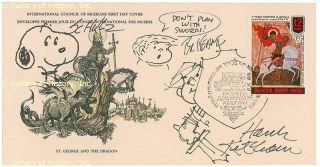  Schulz Original Art Signed Co Signed by Hank Ketcham Bil Keane