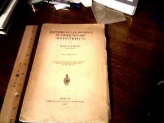 Scarce Classic Biology Hans Spemann Monograph in German 1936