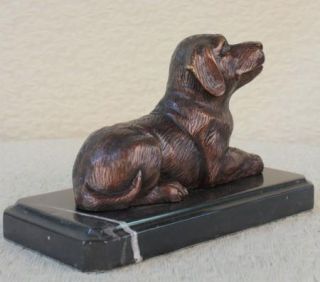 Statue Sculpture Dog Labrador Wildlife Hunting Art Deco Style Bronze
