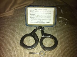 Antique H R Harrington Richards Super Handcuffs No 123