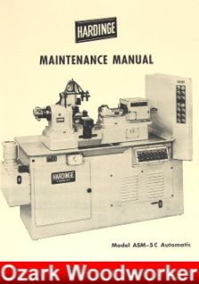 Hardinge ASM 5c Automatic Lathe Maintenance Manual