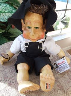 Harold Naber 16 Ronald Hand Carvered Bass Wood Signed Doll New from