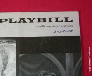 time remembered 1958 theatre playbill helen hayes