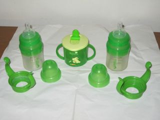 Green Sprouts 4 oz Baby Bottles 1 Training Cup