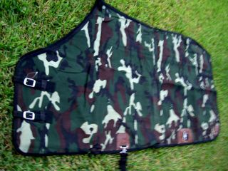 Canvas Turnout Horse Duck Winter Blanket Green Camo 70