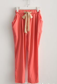 Lovely Candy Color Wave Point Harun Pants Leisure Trousers Pants 4