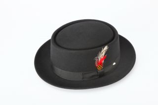 New Mens 100 Wool Pork Pie Hat All Sizes Colors