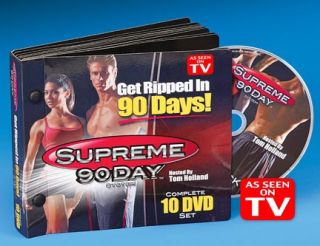 Supreme 90 Day 10 DVD Set Get Insane ABS Exteme Fitness Workout Brand