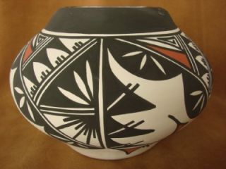  American Acoma Indian Pottery Hand Painted Pot by AC Brown! Signed