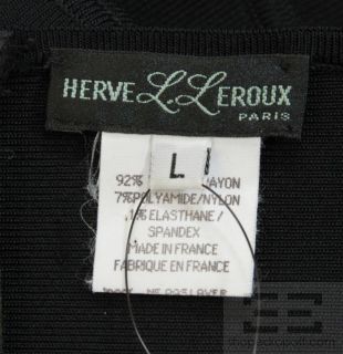 Herve L Leroux Black Cut Out Open Back Dress Size L