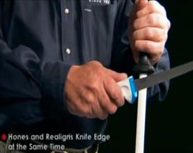 Oval Ceramic Sharpening Rod Fine Grit 800 Non Slip Grip Handle