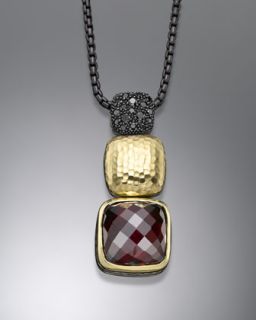 David Yurman Chiclet Necklace, Garnet   