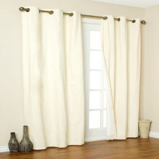 New Thermal Insulated Grommet Top Drapes 80x63 Natural 