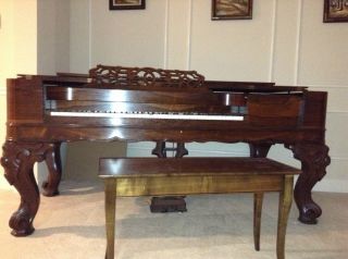 Hazelton Brothers New York 1815 Rare Antique Square Grand Piano