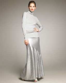Donna Karan Long Sequin Skirt   