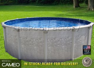 27x52 Round Above Ground Swimming Pool Package 40 Year Warranty