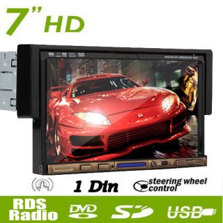 HD 1 Din In dash 7 Touch Screen Car Stereo DVD Player RDS Radio  SD