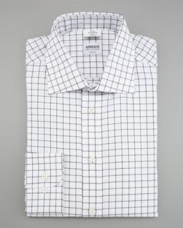 Armani Collezioni Modern Fit Macro Check Shirt   