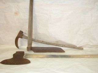  Antique large head Hand forged Broad AX AXE  primative Grub Hoe  Fro