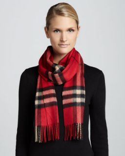 Burberry Giant Check Crinkle Scarf, Ivory   