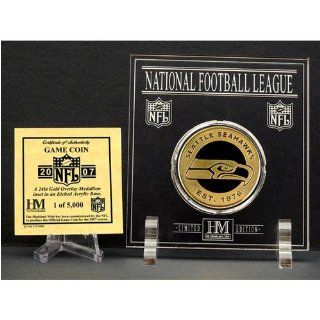 Seattle Seahawks 24KT 2007 Gold Game Coin in Archival